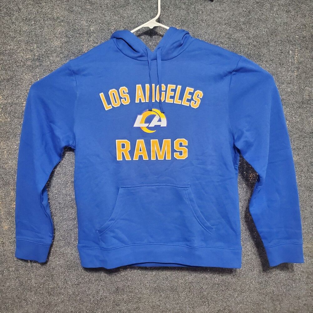 Los Angeles Rams Hoodie Mens Large Blue NFL Football Fanatics Sweatshirt New